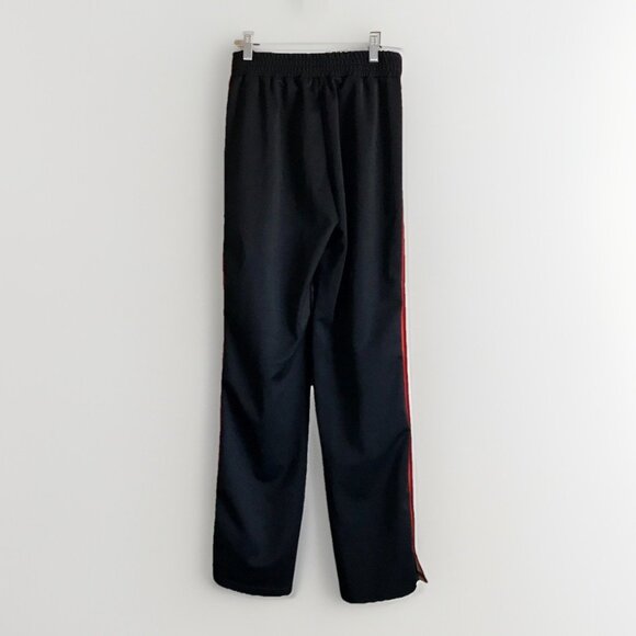 Vintage Rainbow Striped Tear-Away Snap Track Pants Black SP Relaxed - Picture 3 of 7